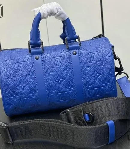 Louis Vuitton 1:1 Mirror Replica Keepall Bandouliere 25 Racing Blue 25CM/9.8IN Louis Vuitton Replica Keepall
