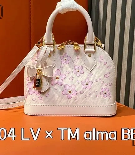 Louis Vuitton 1:1 Mirror Replica LV x TM Alma BB Epi Pink 23.5CM/9.3IN Louis Vuitton Replica Alma