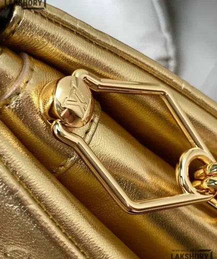 Louis Vuitton 1:1 Mirror Replica Lambskin Embossed Monogram Coussin PM Gold 26CM/10.2IN Louis Vuitton Replica Coussin