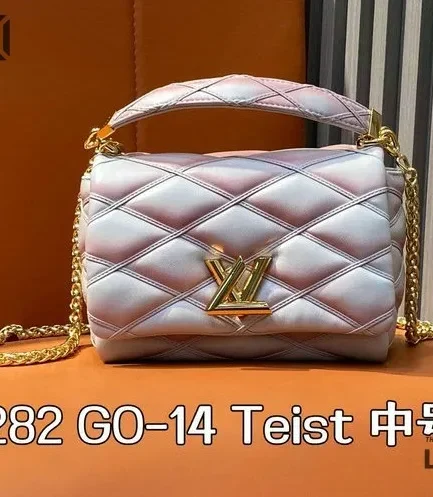 Louis Vuitton 1:1 Mirror Replica Lambskin Malletage Top Handle GO-14 MM Rosabella 23CM/9.1IN Louis Vuitton Replica Twist