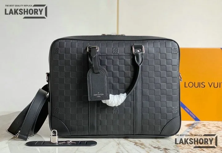 Louis Vuitton 1:1 Mirror Replica Damier Infini Porte-Documents Voyage PM Onyx 36.5CM/14.4IN Louis Vuitton Replica Business Bags Louis Vuitton 1:1 Mirror Replica Damier Infini Porte-Documents Voyage PM Onyx 36.5CM/14.4IN Louis Vuitton Replica Business Bags