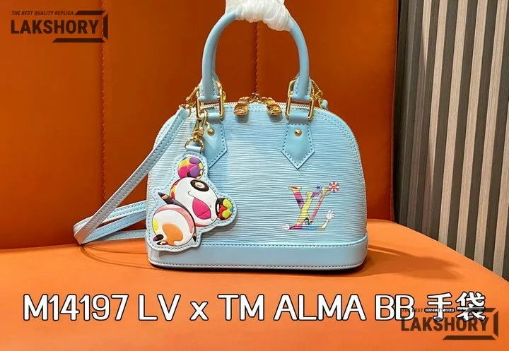 Louis Vuitton 1:1 Mirror Replica LV x TM Alma BB Epi Leder 23.5CM/9.3IN Louis Vuitton Replica Alma Louis Vuitton 1:1 Mirror Replica LV x TM Alma BB Epi Leder 23.5CM/9.3IN Louis Vuitton Replica Alma