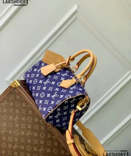 Louis Vuitton 1:1 Mirror Replica Speedy P9 Bandoulire 25 Purple Bag 25CM/9.8IN Louis Vuitton Replica Speedy