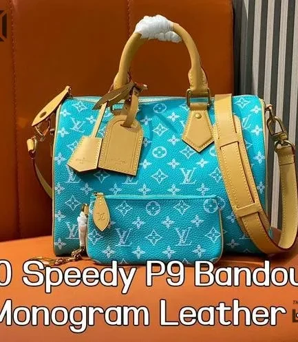 Louis Vuitton 1:1 Mirror Replica Monogram Speedy P9 Bandouliere 30 Turquoise 30CM/11.8IN Louis Vuitton Replica Speedy