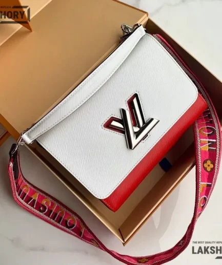 Louis Vuitton 1:1 Mirror Replica Epi Twist MM Emeraude Shoulder Bag 23CM/9.1IN Louis Vuitton Replica Twist