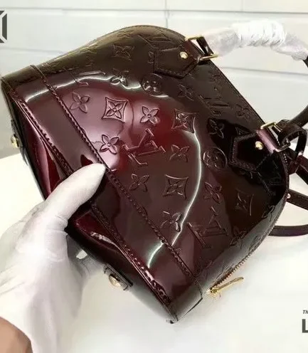 Louis Vuitton 1:1 Mirror Replica Griotte Monogram Vernis Leather Alma BB Bag 25CM/9.8IN Louis Vuitton Replica Alma