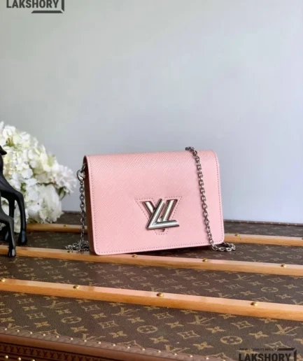 Louis Vuitton 1:1 Mirror Replica Epi Twist Belt Chain Wallet Ballerine 19CM/7.5IN Louis Vuitton Replica Twist