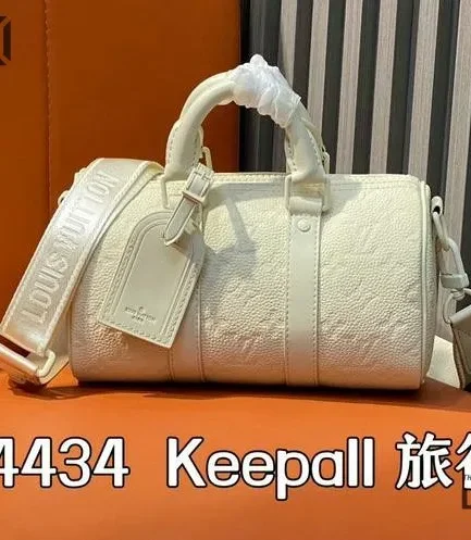 Louis Vuitton 1:1 Mirror Replica Keepall Bandoulire 25 Taurillon Monogram Ceam 25CM/9.8IN Louis Vuitton Replica Keepall