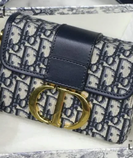 Dior 1:1 Mirror Replica 30 Montaigne Box Canvas Bag 17.5CM/6.9IN Christian Dior Replica 30 Montaigne