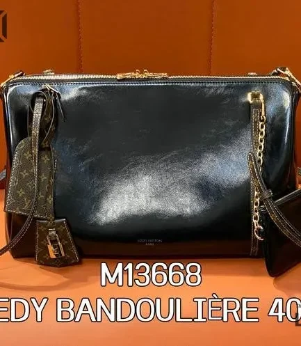 Louis Vuitton 1:1 Mirror Replica Speedy P9 Bandouliere 40 Monogram Black 40CM/15.7IN Louis Vuitton Replica Speedy