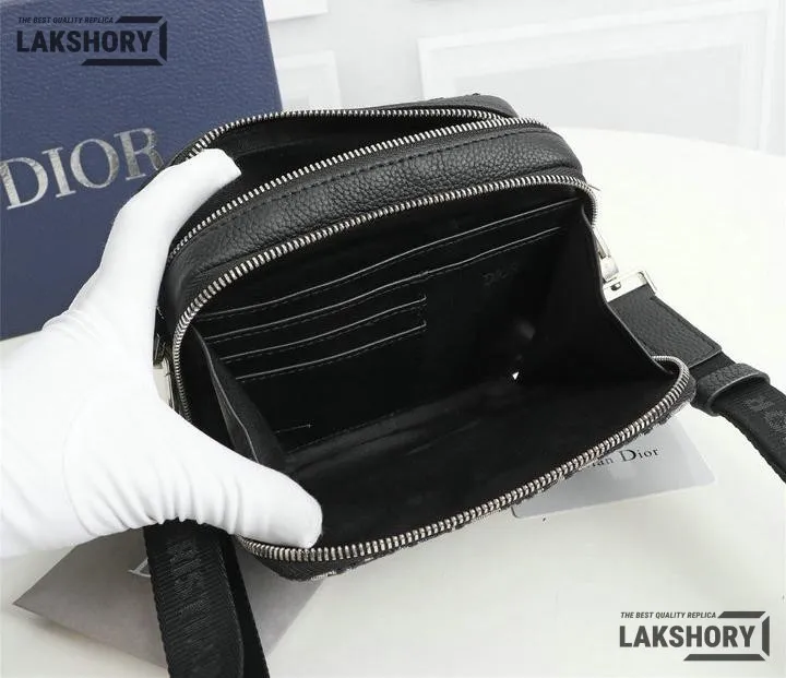 Dior 1:1 Mirror Replica Double Zip Canvas Crossbody Pouch 17CM/6.7IN Christian Dior Other Styles Dior 1:1 Mirror Replica Double Zip Canvas Crossbody Pouch 17CM/6.7IN Christian Dior Other Styles