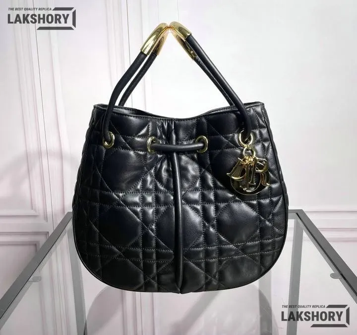 Dior 1:1 Mirror Replica Lambskin Nolita Black Macrocannage 27CM/10.6IN Christian Dior Other Styles Dior 1:1 Mirror Replica Lambskin Nolita Black Macrocannage 27CM/10.6IN Christian Dior Other Styles