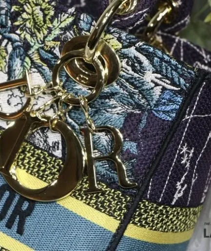 Dior 1:1 Mirror Replica Embroidered Zodiac Medium Lady D-Lite 24CM/9.4IN Christian Dior Replica Lady