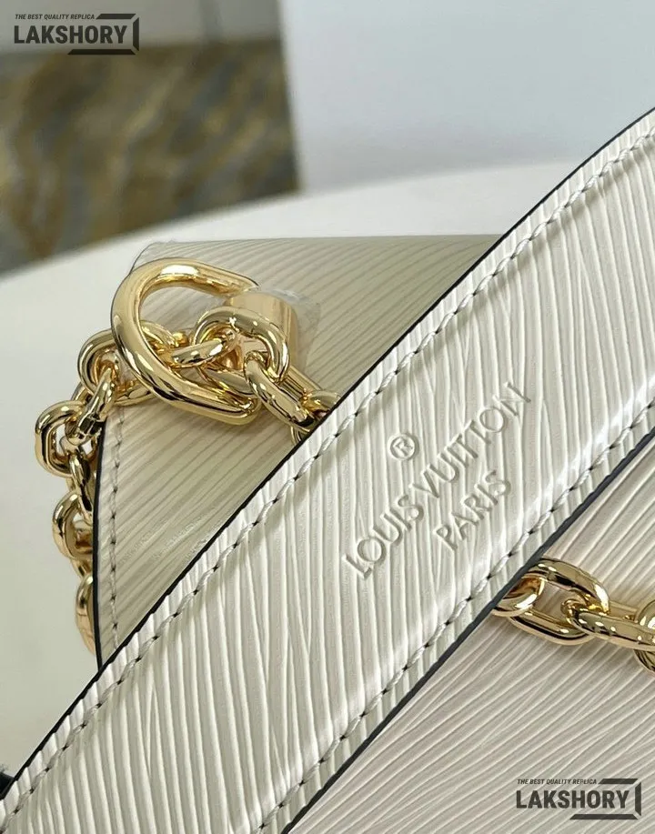 Louis Vuitton 1:1 Mirror Replica Twist MM Epi Leather Quartz White 23CM/9.1IN Louis Vuitton Replica Twist Louis Vuitton 1:1 Mirror Replica Twist MM Epi Leather Quartz White 23CM/9.1IN Louis Vuitton Replica Twist