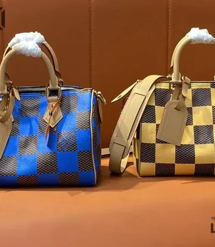 Louis Vuitton 1:1 Mirror Replica Damier Pop Speedy Bandouliere 25 Jaune Mat 25CM/9.8IN Louis Vuitton Replica Speedy