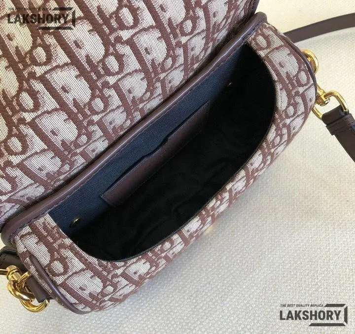 Dior 1:1 Mirror Replica Medium Oblique Brown Bobby Flap 22CM/8.7IN Christian Dior Replica Bobby Dior 1:1 Mirror Replica Medium Oblique Brown Bobby Flap 22CM/8.7IN Christian Dior Replica Bobby