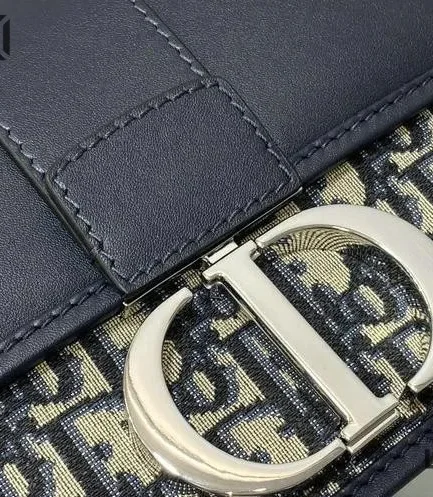 Dior 1:1 Mirror Replica 30 Montaigne Blue East-West Chain Calfskin Bag Christian Dior Replica 30 Montaigne