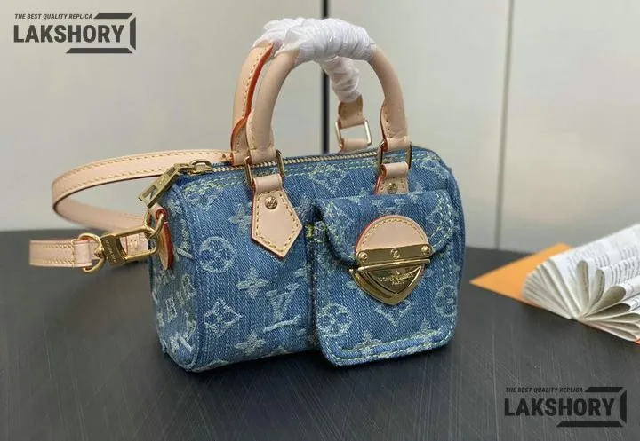 Louis Vuitton 1:1 Mirror Replica Nano Speedy Monogram Denim 16CM/6.3IN Louis Vuitton Replica Speedy Louis Vuitton 1:1 Mirror Replica Nano Speedy Monogram Denim 16CM/6.3IN Louis Vuitton Replica Speedy