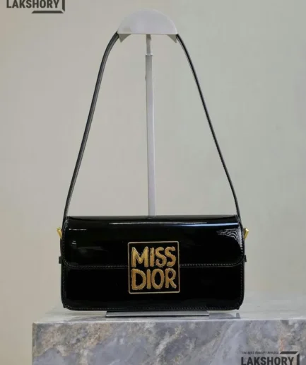 Dior 1:1 Mirror Replica Miss Dior Flap Patent Shoulder Bag 22CM/8.7IN Christian Dior Other Styles