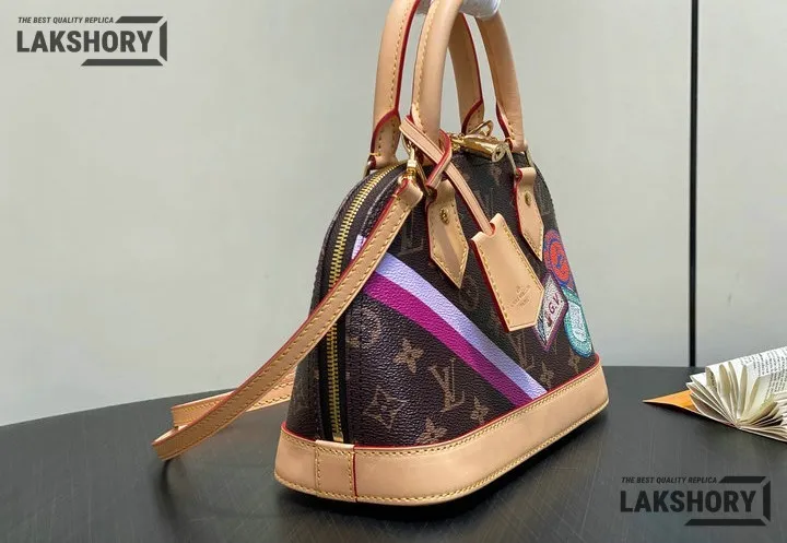 Louis Vuitton 1:1 Mirror Replica Mon Monogram Alma BB Bag 23.5CM/9.3IN Louis Vuitton Replica Alma Louis Vuitton 1:1 Mirror Replica Mon Monogram Alma BB Bag 23.5CM/9.3IN Louis Vuitton Replica Alma