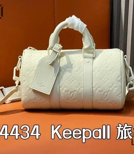 Louis Vuitton 1:1 Mirror Replica Keepall Bandoulire 25 Taurillon Monogram Ceam 25CM/9.8IN Louis Vuitton Replica Keepall