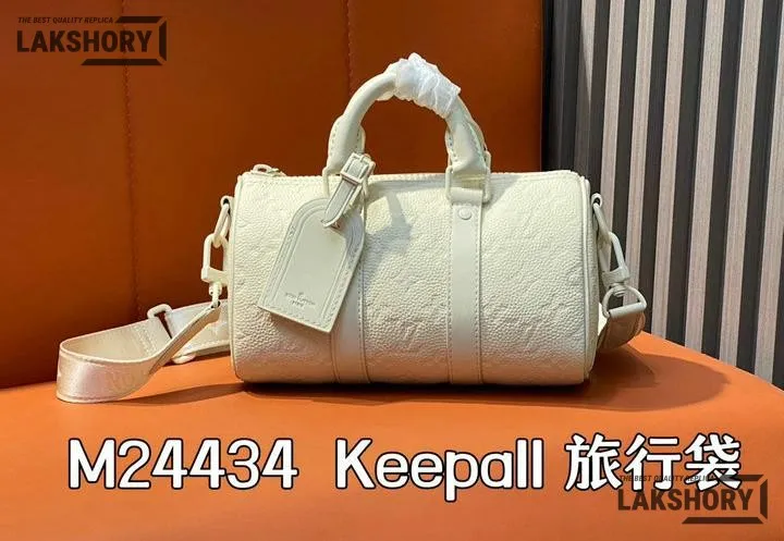 Louis Vuitton 1:1 Mirror Replica Keepall Bandoulire 25 Taurillon Monogram Ceam 25CM/9.8IN Louis Vuitton Replica Keepall Louis Vuitton 1:1 Mirror Replica Keepall Bandoulire 25 Taurillon Monogram Ceam 25CM/9.8IN Louis Vuitton Replica Keepall