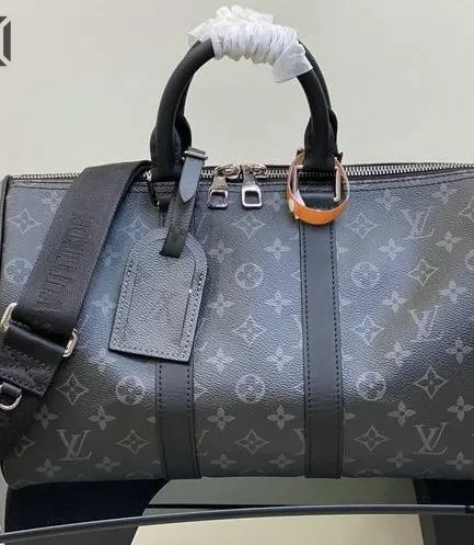 Louis Vuitton 1:1 Mirror Replica Keepall Bandoulire 35 Eclipse Bag 35CM/13.8IN Louis Vuitton Replica Keepall