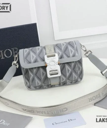 Dior 1:1 Mirror Replica Hit the Road Gray CD Diamond Mini Bag 19CM/7.5IN Christian Dior Other Styles