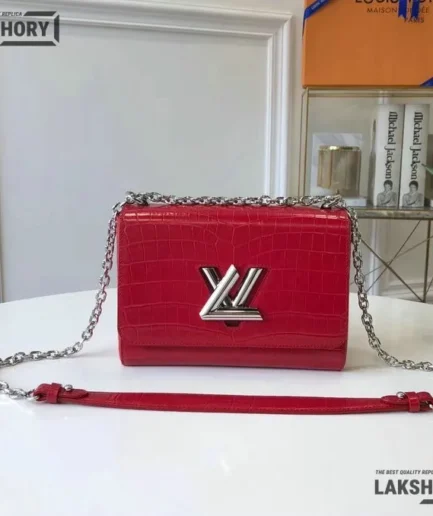 Louis Vuitton 1:1 Mirror Replica Crocodile Twist PM Shoulder Bag 23CM/9.1IN Louis Vuitton Replica Twist