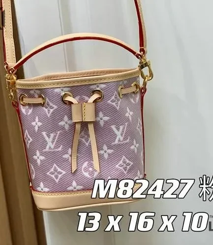 Louis Vuitton 1:1 Mirror Replica Nano Noé Metallic Bucket Bag 16CM/6.3IN Louis Vuitton Replica Neo