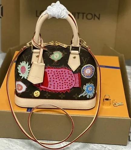 Louis Vuitton 1:1 Mirror Replica Monogram LV x YK Alma BB Bag 23.5CM/9.3IN Louis Vuitton Replica Alma
