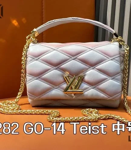 Louis Vuitton 1:1 Mirror Replica Lambskin Malletage Top Handle GO-14 MM Rosabella 23CM/9.1IN Louis Vuitton Replica Twist