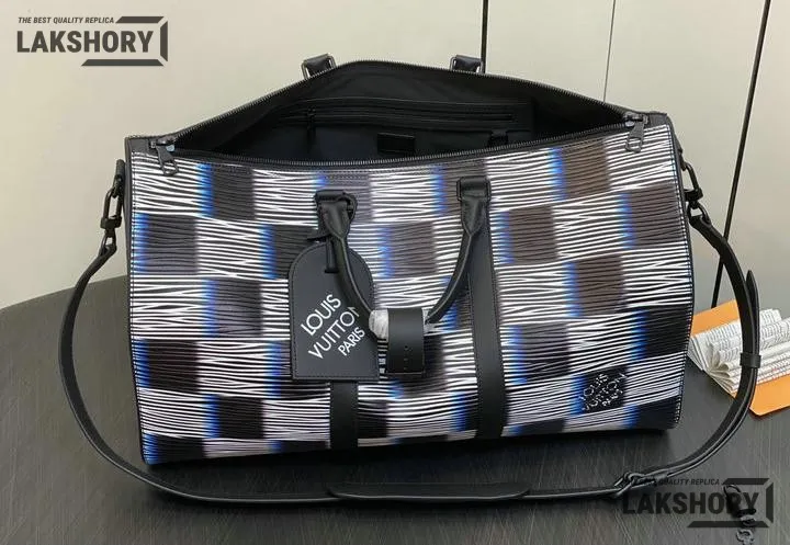 Louis Vuitton 1:1 Mirror Replica Keepall Bandoulire 50 A05 Blue Moon 50CM/19.7IN Louis Vuitton Replica Keepall Louis Vuitton 1:1 Mirror Replica Keepall Bandoulire 50 A05 Blue Moon 50CM/19.7IN Louis Vuitton Replica Keepall