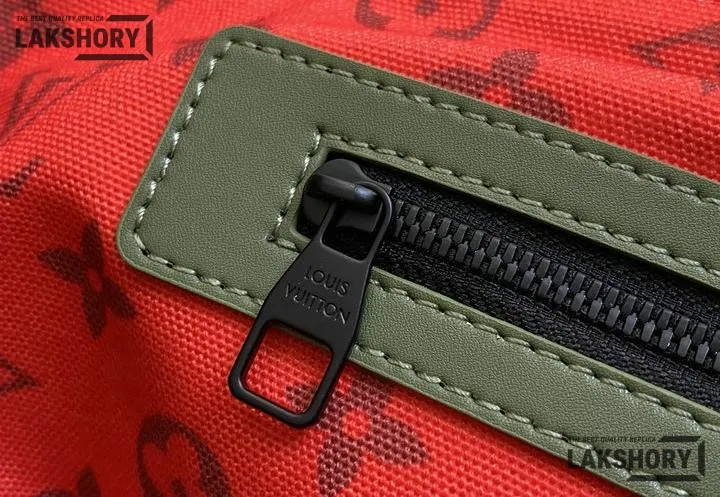 Louis Vuitton 1:1 Mirror Replica Keepall Bandouliere Khaki Green/Vermillion Red Louis Vuitton Replica Keepall Louis Vuitton 1:1 Mirror Replica Keepall Bandouliere Khaki Green/Vermillion Red Louis Vuitton Replica Keepall