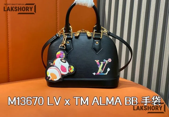 Louis Vuitton 1:1 Mirror Replica LV x TM Alma BB Epi Leder 23.5CM/9.3IN Louis Vuitton Replica Alma Louis Vuitton 1:1 Mirror Replica LV x TM Alma BB Epi Leder 23.5CM/9.3IN Louis Vuitton Replica Alma