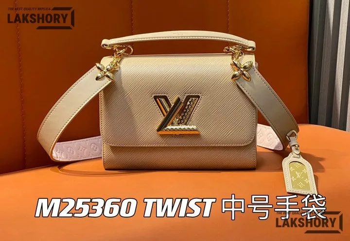Louis Vuitton 1:1 Mirror Replica Twist MM Epi Grained Leather 23CM/9.1IN Louis Vuitton Replica Twist Louis Vuitton 1:1 Mirror Replica Twist MM Epi Grained Leather 23CM/9.1IN Louis Vuitton Replica Twist