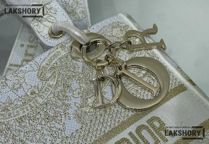 Dior 1:1 Mirror Replica Lady D-Lite Jardin d’Hiver White 24CM/9.4IN Christian Dior Replica Lady Dior 1:1 Mirror Replica Lady D-Lite Jardin d’Hiver White 24CM/9.4IN Christian Dior Replica Lady