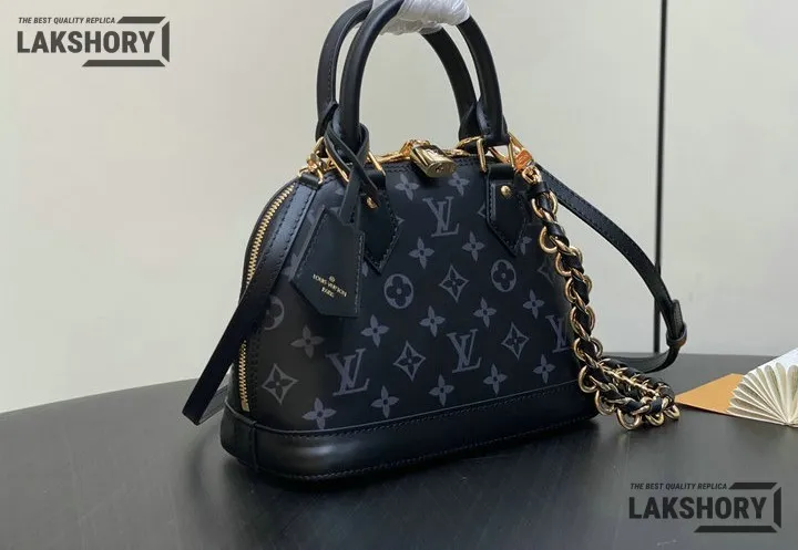 Louis Vuitton 1:1 Mirror Replica Monogram Alma BB Ink 23.5CM/9.3IN Louis Vuitton Replica Alma Louis Vuitton 1:1 Mirror Replica Monogram Alma BB Ink 23.5CM/9.3IN Louis Vuitton Replica Alma