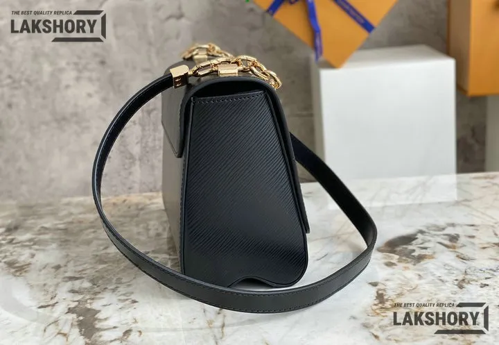 Louis Vuitton 1:1 Mirror Replica Twist MM Epi Leather Shoulder Bag 23CM/9.1IN Louis Vuitton Replica Twist Louis Vuitton 1:1 Mirror Replica Twist MM Epi Leather Shoulder Bag 23CM/9.1IN Louis Vuitton Replica Twist