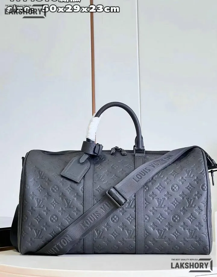 Louis Vuitton 1:1 Mirror Replica Keepall Bandoulire 50 Monogram Shadow Leather 50CM/19.7IN Louis Vuitton Replica Keepall Louis Vuitton 1:1 Mirror Replica Keepall Bandoulire 50 Monogram Shadow Leather 50CM/19.7IN Louis Vuitton Replica Keepall