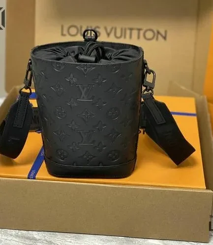 Louis Vuitton 1:1 Mirror Replica Black Monogram Shadow Noe Sling Bag 21CM/8.3IN Louis Vuitton Replica Neo