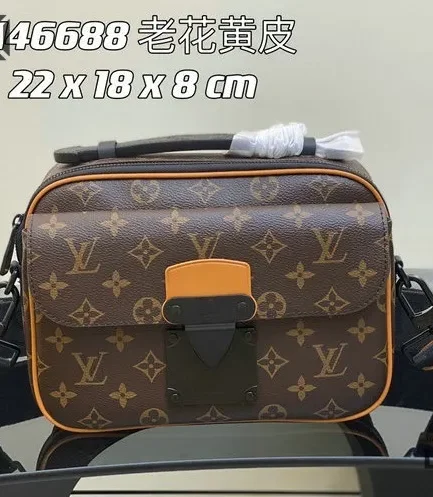Louis Vuitton 1:1 Mirror Replica Monogram Macassar S Lock Messenger Bag 22CM/8.7IN Louis Vuitton Replica Pochette Metis