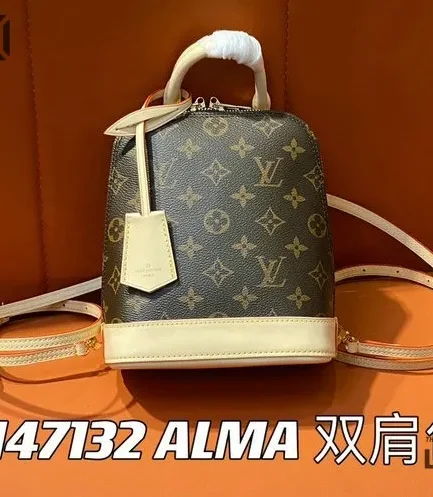 Louis Vuitton 1:1 Mirror Replica Alma Backpack Monogram 20CM/7.9IN Louis Vuitton Replica Alma