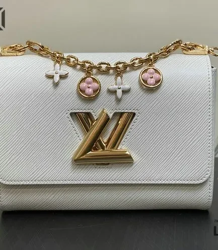 Louis Vuitton 1:1 Mirror Replica Epi Twist Flowers Chain Shoulder Bag MM 23CM/9.1IN Louis Vuitton Replica Twist
