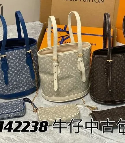 Louis Vuitton 1:1 Mirror Replica Mini Lin Monogram Bucket Bag 26CM/10.2IN Louis Vuitton Replica Neo