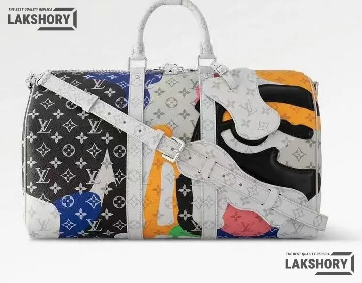 Louis Vuitton 1:1 Mirror Replica Monogram Keepall Bandouliere 55 Multicolor 55CM/21.7IN Louis Vuitton Replica Keepall Louis Vuitton 1:1 Mirror Replica Monogram Keepall Bandouliere 55 Multicolor 55CM/21.7IN Louis Vuitton Replica Keepall