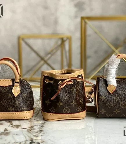 Louis Vuitton 1:1 Mirror Replica Trio Mini Icones Monogram Bag Louis Vuitton Replica Pochette Accessories