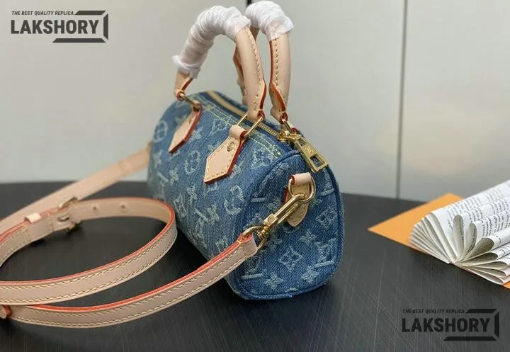 Louis Vuitton 1:1 Mirror Replica Nano Speedy Monogram Denim 16CM/6.3IN Louis Vuitton Replica Speedy Louis Vuitton 1:1 Mirror Replica Nano Speedy Monogram Denim 16CM/6.3IN Louis Vuitton Replica Speedy