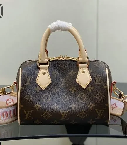 Louis Vuitton 1:1 Mirror Replica Monogram Speedy Bandouliere 20 Fuchsia 20.5CM/8.1IN Louis Vuitton Replica Speedy