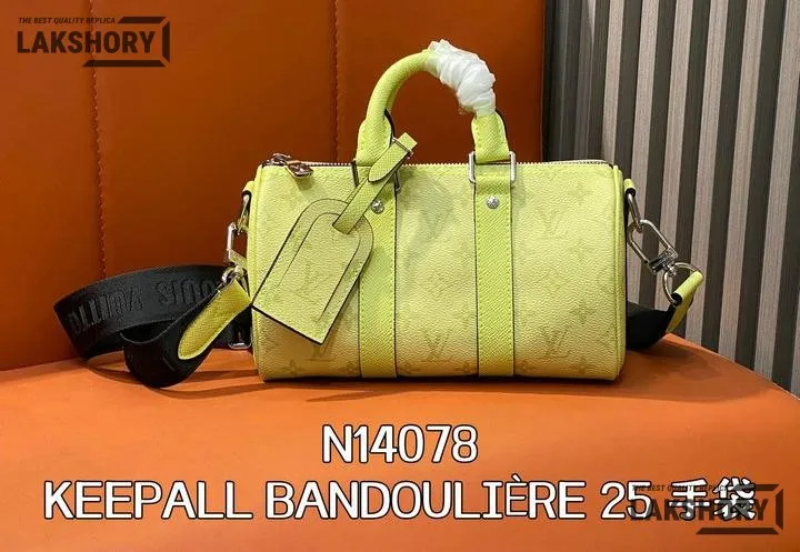Louis Vuitton 1:1 Mirror Replica Keepall Bandoulire 25 Lemon Yellow 25CM/9.8IN Louis Vuitton Replica Keepall Louis Vuitton 1:1 Mirror Replica Keepall Bandoulire 25 Lemon Yellow 25CM/9.8IN Louis Vuitton Replica Keepall
